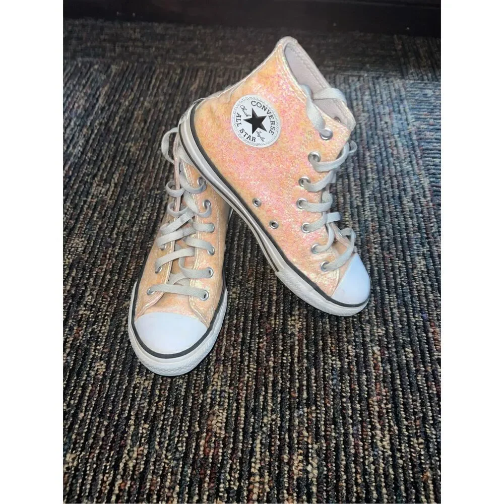 Girls Chuck Taylor All Star Coated Glitter High Top Sneakers